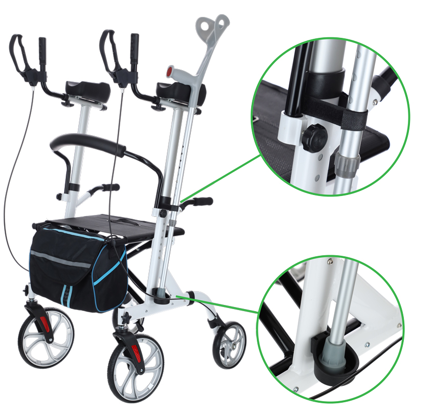 Pojazdné chodítko UNIZDRAV s predĺženými lakťovými opierkami