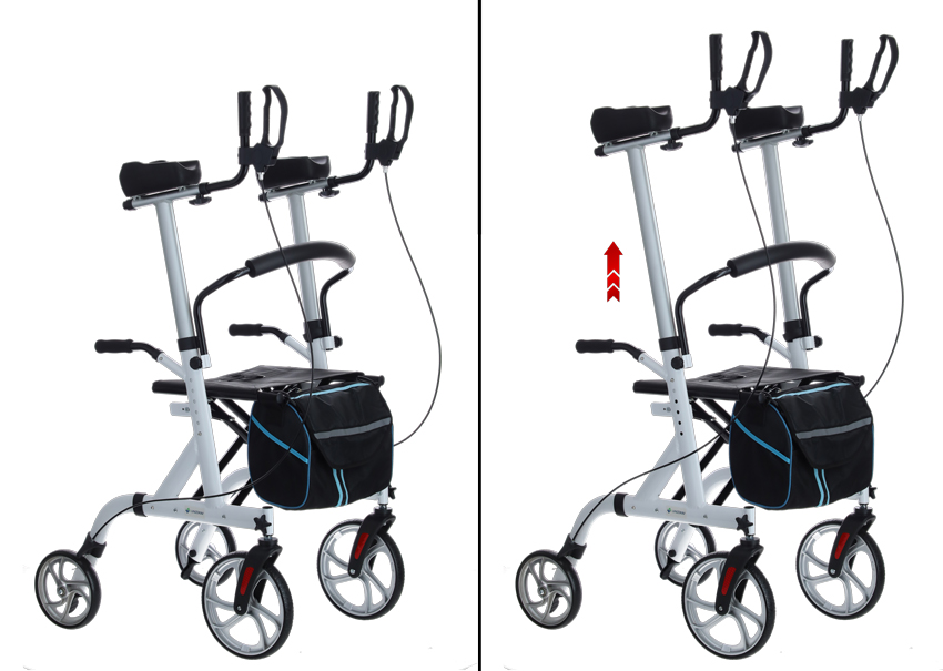 Pojazdné chodítko UNIZDRAV s predĺženými lakťovými opierkami