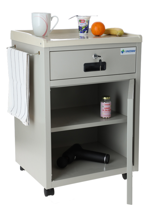 Nočný stolík MEDIK kov - ŠKRABANCE NA ROHU STOLÍKA