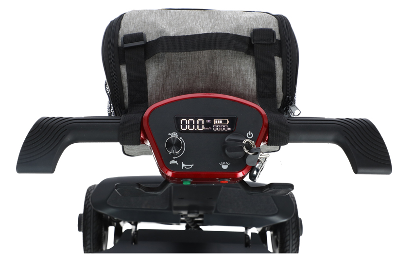 Skladací vozík COMPACT pre seniorov s lítiovou batériou - MIERNE ŠKRABANCE, NAJAZDENÝCH 5 KM