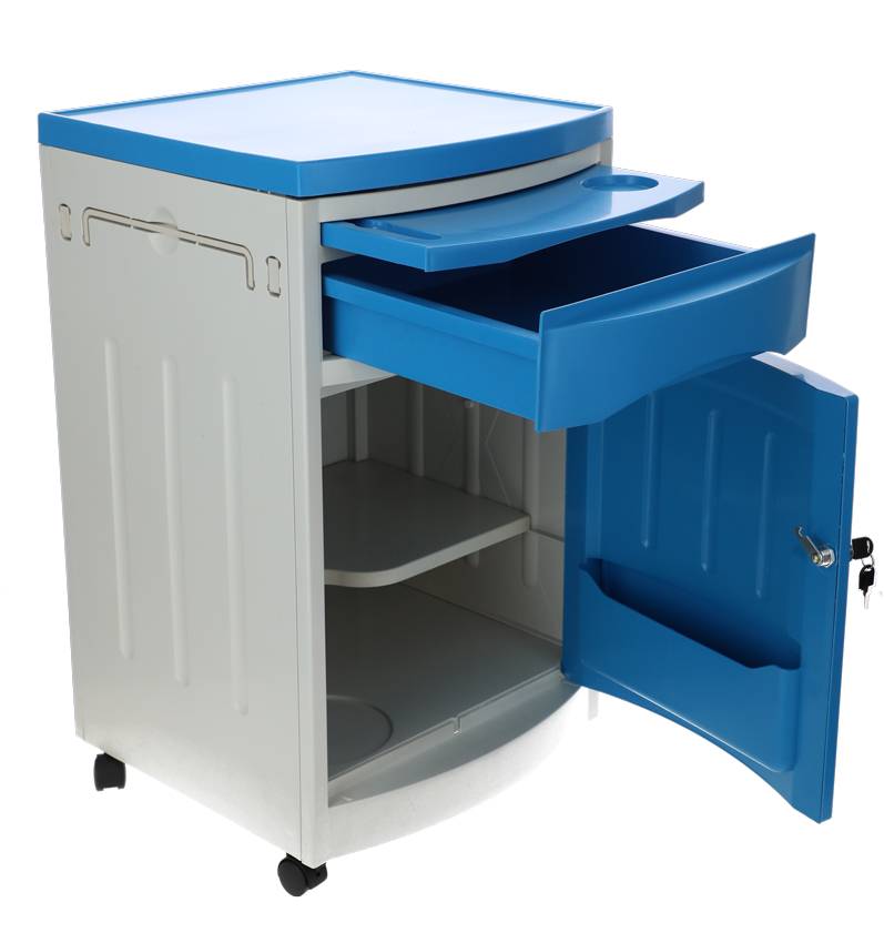 Nočný stolík MEDIK plast, modrý - MIERNE ŠKRABANCE