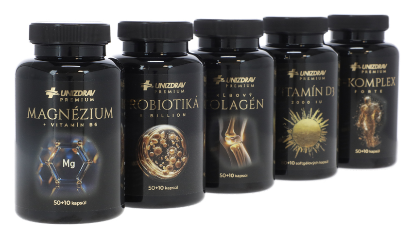 Magnézium bisglycinát + vitamín B6 UNIZDRAV, 50 + 10 kapsúl zdarma