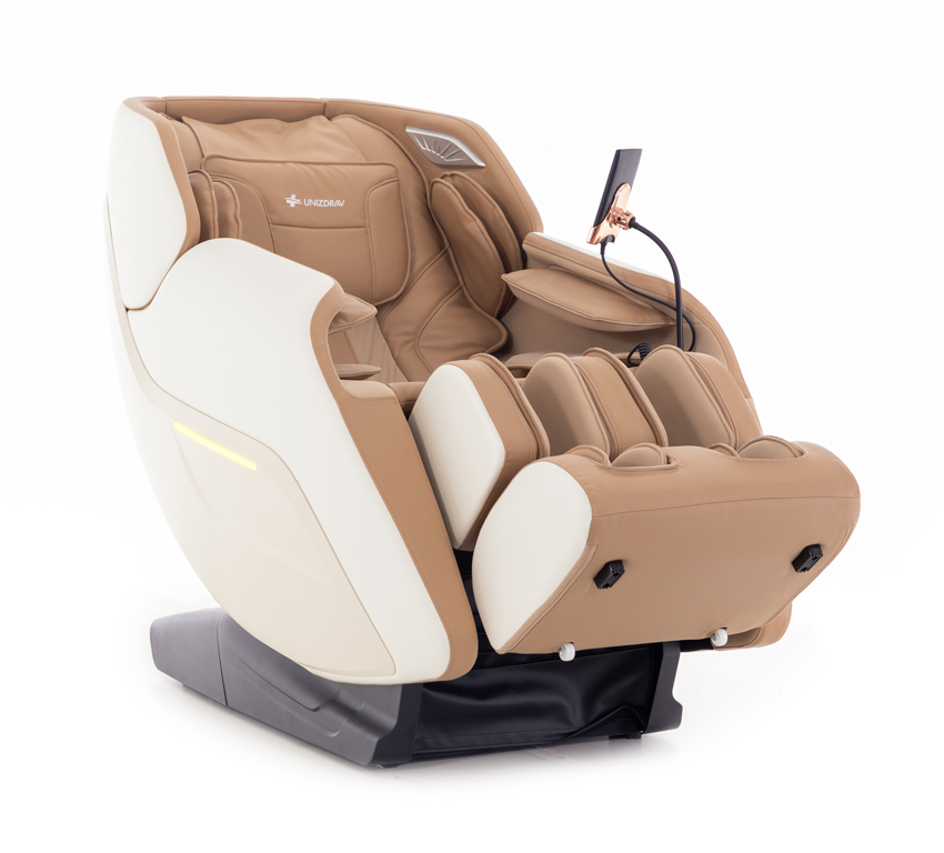 Masážne elektrické kreslo RelaxPro 3D MASSAGER, bielo-hnedé