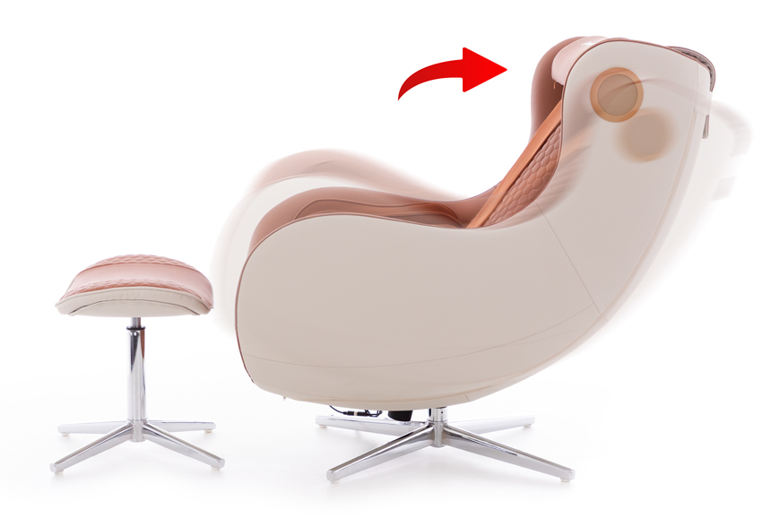 Elektrické masážne kreslo Zafír Relax, tehlové - MIERNE ŠPINAVÉ