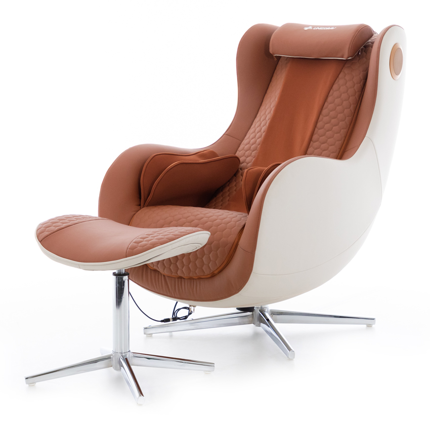 Elektrické masážne kreslo Zafír Relax, tehlové - MIERNE ŠPINAVÉ