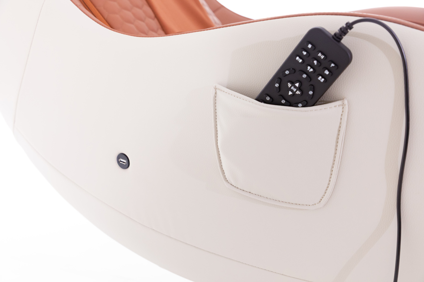 Elektrické masážne kreslo Zafír Relax, tehlové - MIERNE ŠPINAVÉ