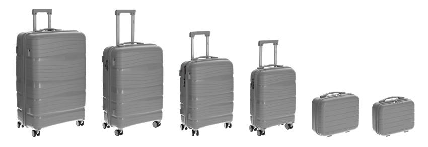Cestovný kufor, sivý
