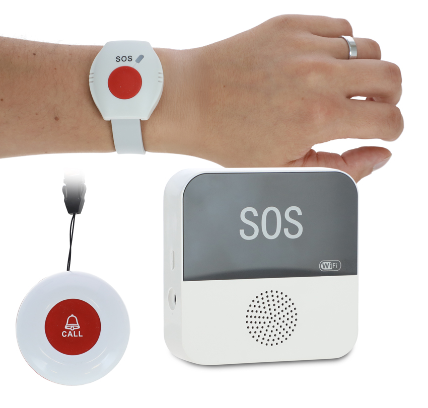 Set SOS tlačidla s alarmom a mobilnou aplikáciou