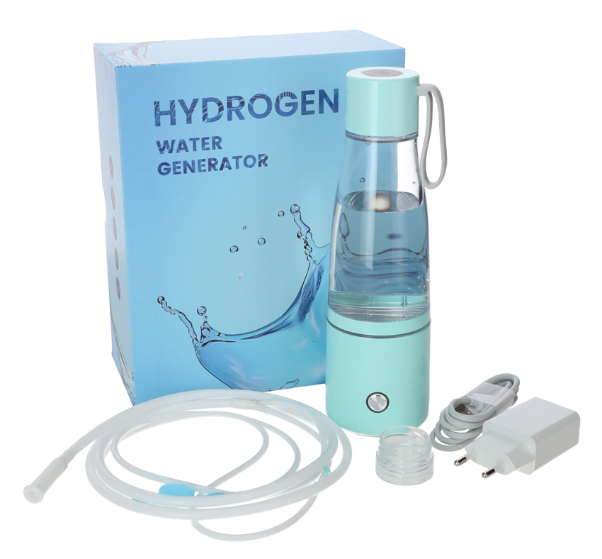 Fľaša na výrobu vodíkovej vody, tyrkysová