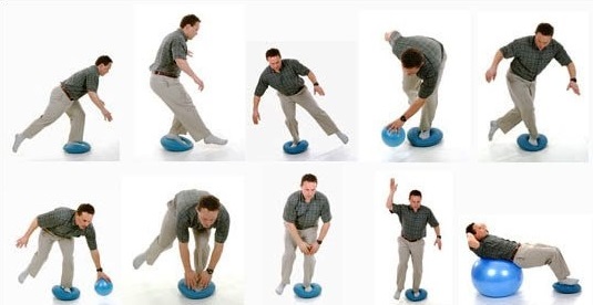 Balančný vankúš, modrý