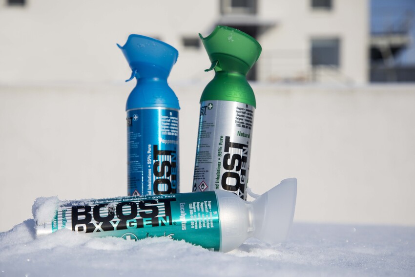 Kyslíková fľaša s náustkom Boost Oxygen Natural, 9 l