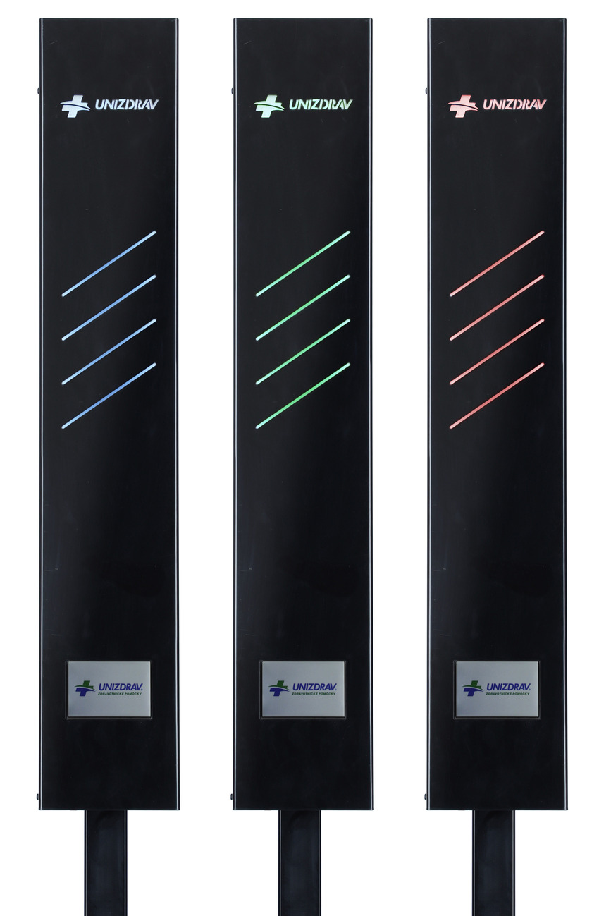 Germicídny žiarič UNIZDRAV s displejom uzavretý mobilný UVC 36 – čierne vyhotovenie - 117 HODÍN POUŽÍVANIA