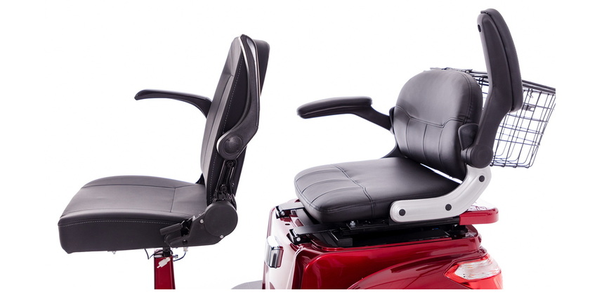 Elektrický dvojmiestny skúter CHAMPION DUO pre seniorov a imobilných – výkonný 1000 W motor