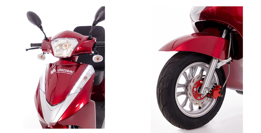 Elektrický dvojmiestny skúter CHAMPION DUO pre seniorov a imobilných – výkonný 1000 W motor