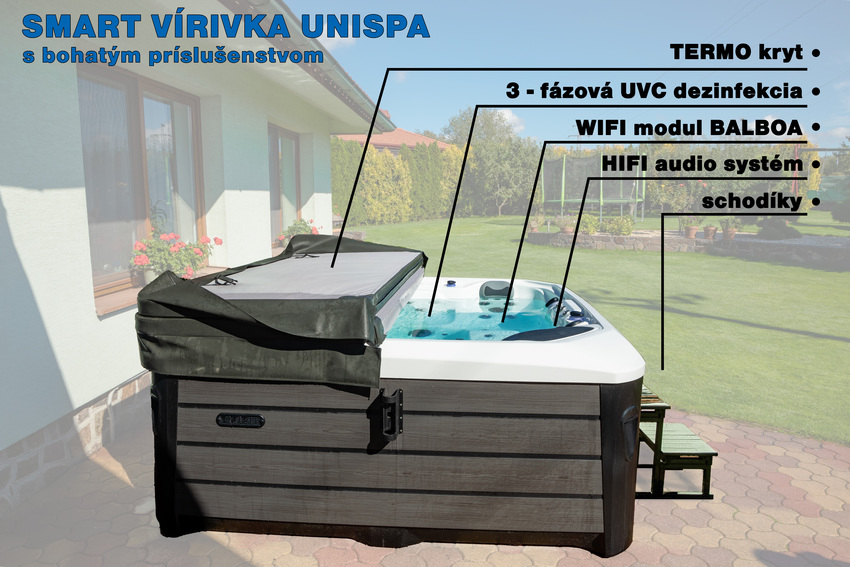 SMART Vírivka UniSPA Max pre 5 osôb