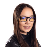 Okuliare proti modrému svetlu UNIZDRAV čierne - unisex + puzdro, vrecúško a testovacia sada