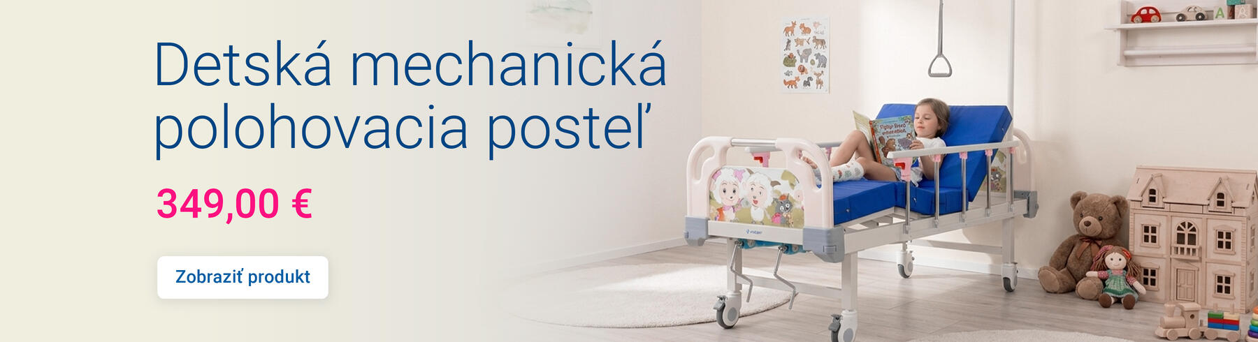 Detská mechanická polohovacia posteľ