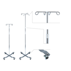 Infúzny stojan na kolieskach - výškovo nastaviteľný