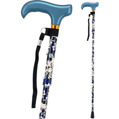 Skladacia palica kvietkovaná modrá