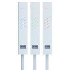 Germicídny žiarič UNIZDRAV s displejom uzavretý mobilný – biele vyhotovenie