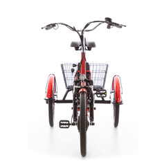 Trojkolesový elektrický bicykel Tornádo ZTECH, červený