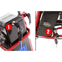 Trojkolesový elektrický bicykel Tornádo ZTECH, červený