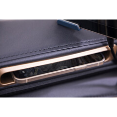 Masážne elektrické kreslo LUX 4D MASSAGER, modrozlaté - MIERNE ŠKRABANCE, VÝSTAVNÝ KUS