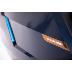 Masážne elektrické kreslo LUX 4D MASSAGER, modrozlaté - MIERNE ŠKRABANCE, VÝSTAVNÝ KUS