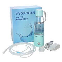 Fľaša na výrobu vodíkovej vody, tyrkysová