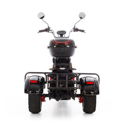 Elektrický Chopper UNIZDRAV PRO trojkolesový – výkonný 2000 W motor - HRDZA NA KONŠTRUKCII PRI BLATNÍKOCH, NAJAZDENÝCH 10 KM