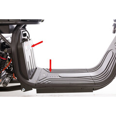 Elektrický Chopper UNIZDRAV PRO trojkolesový – výkonný 2000 W motor - HRDZA NA KONŠTRUKCII PRI BLATNÍKOCH, NAJAZDENÝCH 10 KM