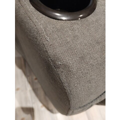 Relaxačné polohovacie kreslo, antracitová látka - POUŽÍVANÉ, ZNÁMKY OPOTREBOVANIA