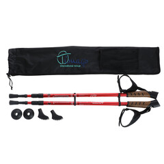 Trekingové palice, červené