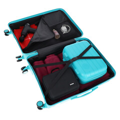 Cestovný kufor, tyrkysový