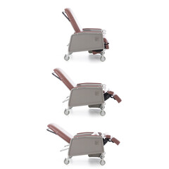 Seniorské kreslo, tehlovohnedé