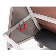 Seniorské kreslo, tehlovohnedé