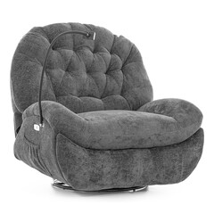 Štýlové relaxačné polohovacie kreslo TRENDY, antracitové