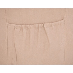 Relaxačné polohovacie kreslo COMFORT Ušiak s funkciou masáže a výhrevu, béžová látka