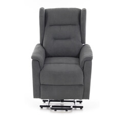 Masážne polohovacie kreslo s vyklápaním COMFORT+, antracitová látka