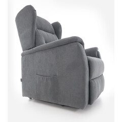 Masážne polohovacie kreslo s vyklápaním COMFORT+, antracitová látka