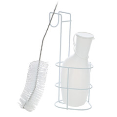 Fľaša na moč s držiakom a kefou