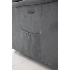 Relaxačné polohovacie kreslo COMFORT Ušiak s funkciou masáže a výhrevu, antracitová látka