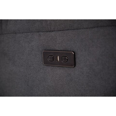 Relaxačné polohovacie kreslo COMFORT Ušiak s funkciou masáže a výhrevu, antracitová látka