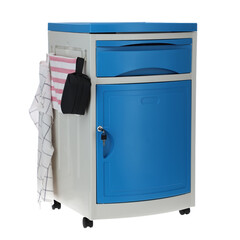 Nočný stolík MEDIK plast, modrý - MIERNE ŠKRABANCE