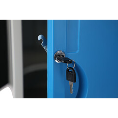 Nočný stolík MEDIK plast, modrý - MIERNE ŠKRABANCE