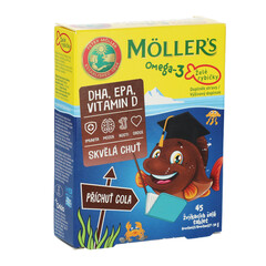 Möller's Omega-3 Želé rybičky s príchuťou Cola, 45 tabliet