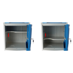 Nočný stolík MEDIK plast, modrý - PUKNUTÁ SPODNÁ ČASŤ