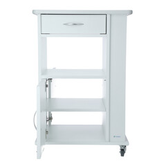 Nočný stolík UNIZDRAV, biely - POŠKODENÝ ĽAVÝ SPOPDNÝ ROH