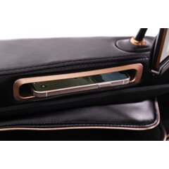 Masážne elektrické kreslo LUX 4D MASSAGER, čiernozlaté - VÝSTAVNÝ KUS, MIERNE ŠKRABANCE