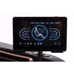 Masážne elektrické kreslo LUX 4D MASSAGER, čiernozlaté - VÝSTAVNÝ KUS, MIERNE ŠKRABANCE